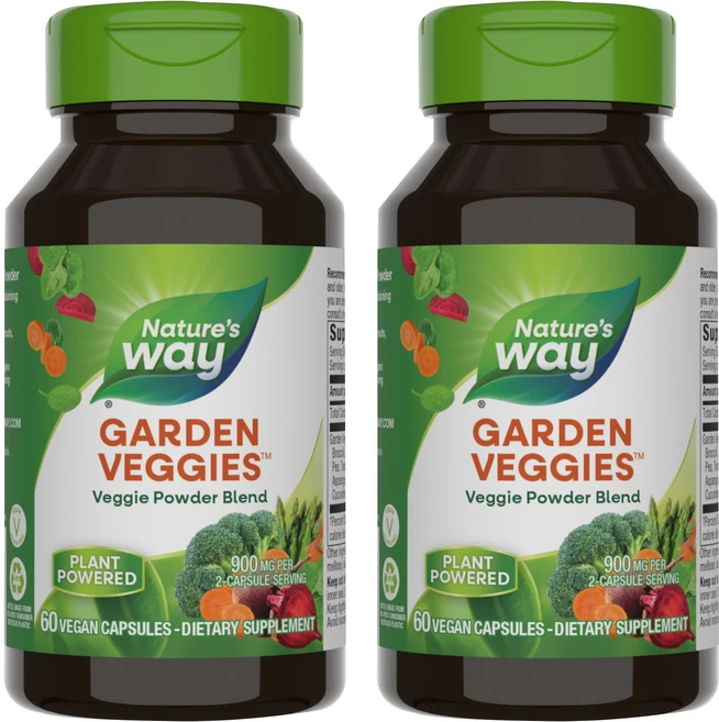 네이쳐스웨이 가든 베지 12 베지 블렌드 베지테리안 캡슐, 2개, 60정 - 쿠팡