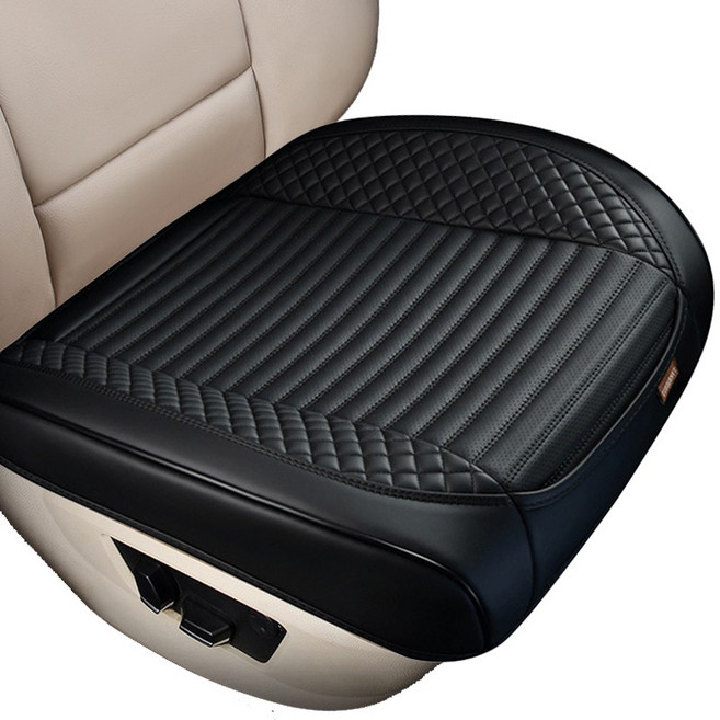 SEAMETAL 자동차 시트 쿠션 앞좌석 방석 사계절 방석 자동차용품, 1개, 블랙