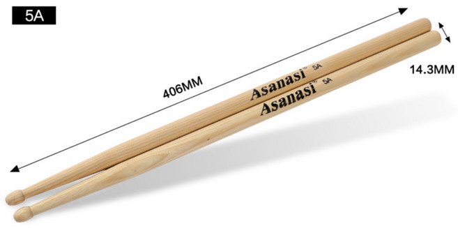 플랜와이 Asanasi 원목 드럼 스틱 세트 정품, 1세트