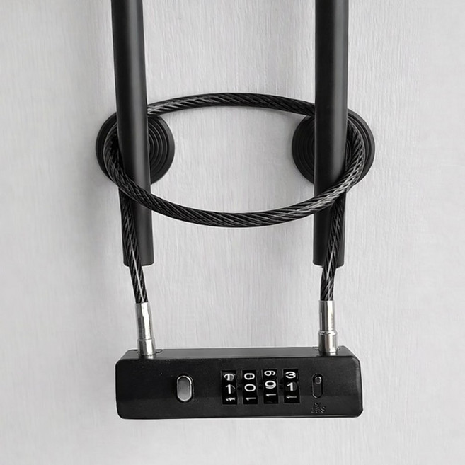 포근상점 번호 자물쇠 와이어 자전거 자물쇠, 1개