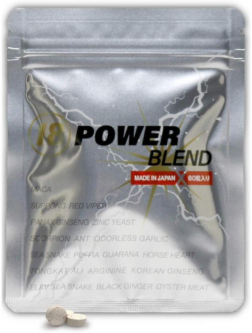 18 POWER BLEND 일본직구 파소데 블렌드 마카 연피 거북 인삼 아연 아르기닌 일본제 60정 30일, 사이즈, 1개