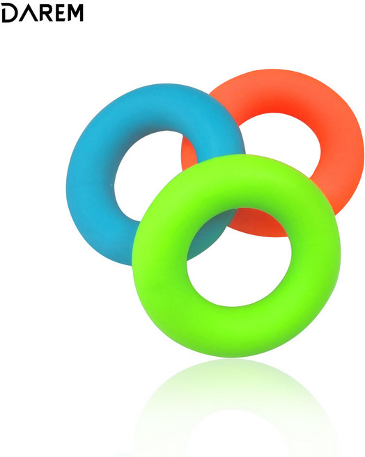다름 실리콘 무소음 도넛 악력기 마사지 손 손목, 오렌지50lb, 1개, 오렌지50lb