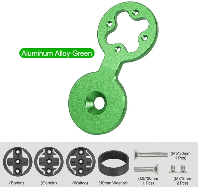자전거 컴퓨터 홀더 스톱워치 마운트 브래킷 스템 탑 캡 적합한 Garmin Edge/Bryton Rider/CatEye 스탠드, 03 DEEPLY-Green, 1개