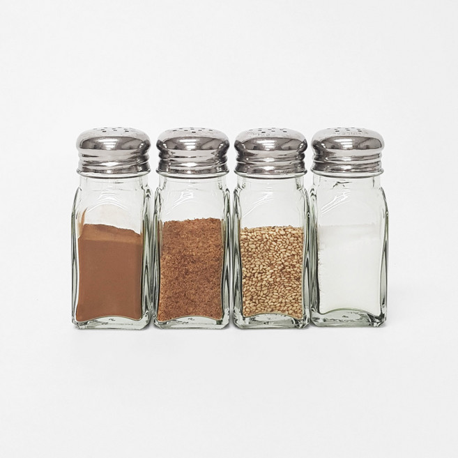 호레카 사각 소금 후추통, 60ml, 4개입