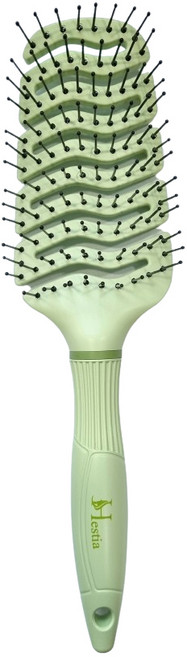 헤스티아 플렉시 브러쉬 / 인체공학 설계 볼륨 브러쉬, 1개, 벤트/민트