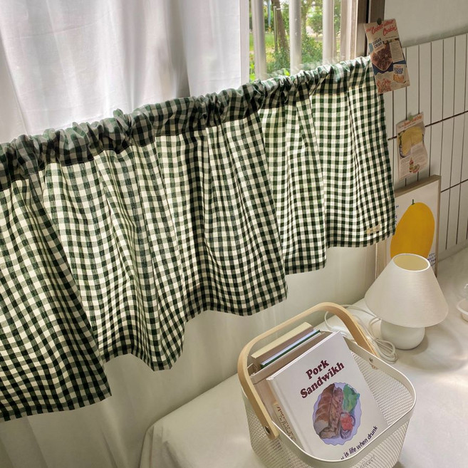 창문 가리개 가림막 커튼 주방 바란스 작은창 커튼