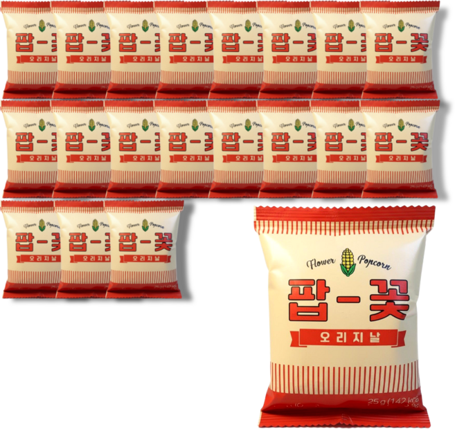 주당부리 팝콘 과자 팝꽃 오리지날 바삭버터맛 NON-GMO, 500g, 1세트