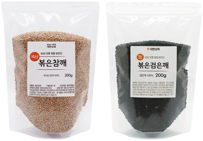 50년전통대현상회 국산 볶음참깨+검은깨 2개세트, 2개