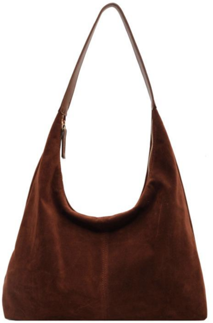 세이로 여성 스웨이드 가죽 지퍼 숄더백 토트백