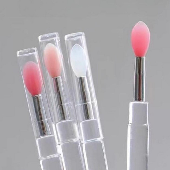 미니 실리콘 립 브러쉬 세트, 3개, 투명