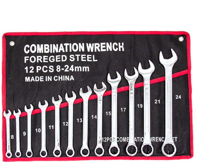 ZIO-BIZ 스패너 렌치 세트 12pcs / 오픈렌치 육각렌치 콤비렌치 스패너 깔깔이 양면 양구 렌치 기어렌치 수공구, 1개