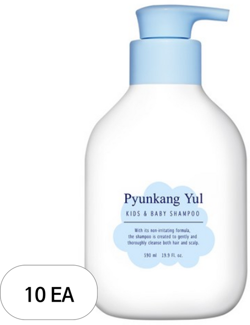 편강율 키즈 앤 베이비 샴푸 베이비파우더향, 590ml, 10개