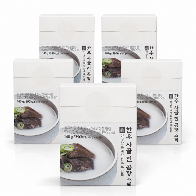 설성목장 한우 사골 곰탕 스틱 10p, 140g, 5개
