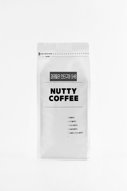NUTTY COFFEE 과테말라 안티구아 SHB 원두커피, 1개, 1kg, 홀빈(분쇄안함)