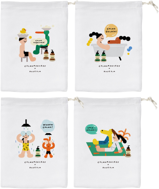 [4+1] 캄모멘트리 캄 바스 인견 때타올 B-1/B-2/B-3/B-4 4종 세트, 1개