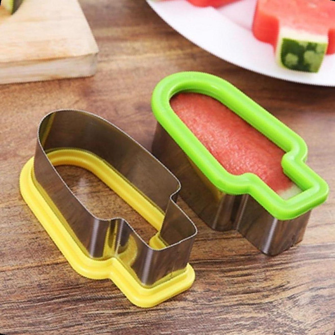 수박 슬라이서 과일 절단 커터칼 주방 과일용 분할 손잡이 안전 도구, 1개, 2수박슬라이서-옐로우