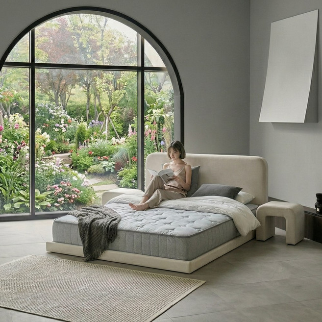 인테리어레시피 클레르 독립스프링 CL라텍스 알러지케어 침대 롤팩 매트리스 국내제작, 중간 단단함, 22cm