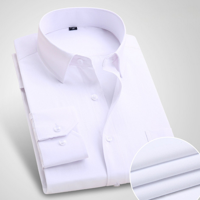 ANYOU 남성 슬림핏 비즈니스 셔츠 편안한 고급감 정장셔츠