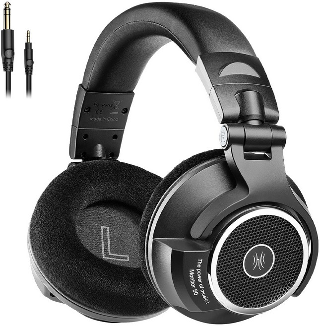 원오디오 Monitor-80 유선 헤드폰 (한국 유일 총판), neOdio Monitor 80, 블랙