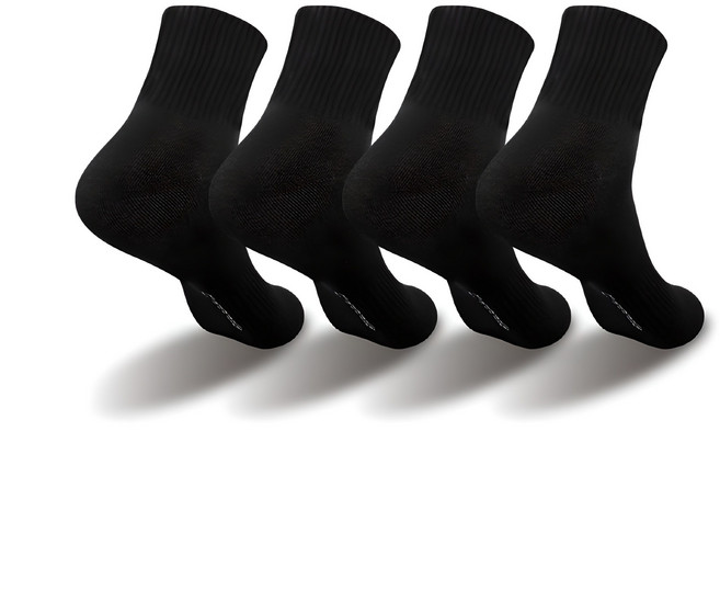 크로커다일 남성용 밴딩 무지 중목양말 4족 세트 CD282&CD287