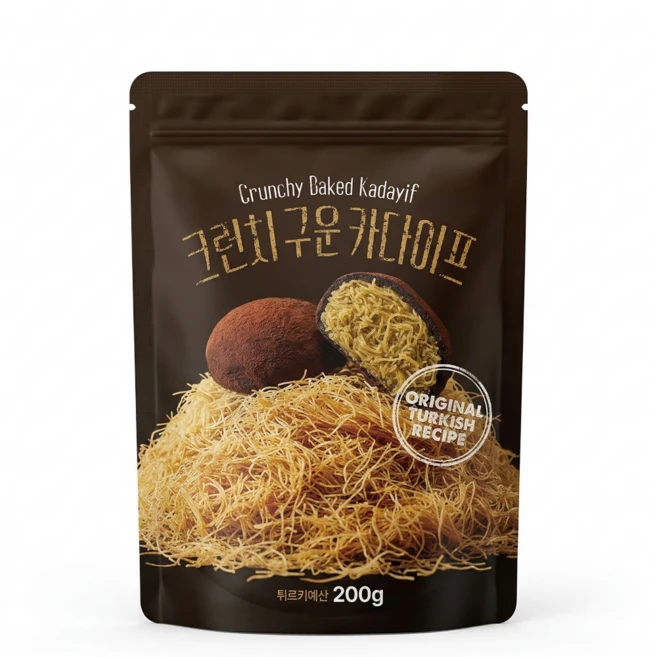 튀르키예산 크런치 구운 볶은 카다이프, 1개, 200g - 쿠팡