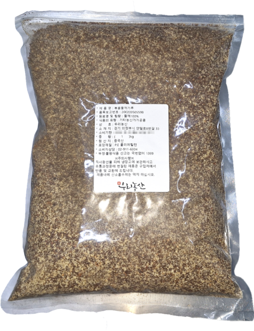 (소비기한 26.09.15) 경동시장 볶음 들깨 가루 분말 1kg, 1개