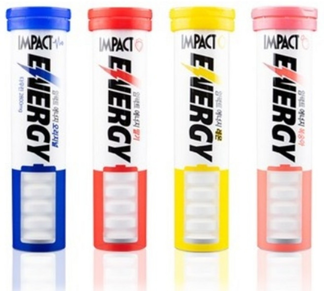 임팩트 에너지 포도당 캔디 4종 세트 스포츠 사탕 타우린 비타민C 운동 부스터 4가지맛, 1세트