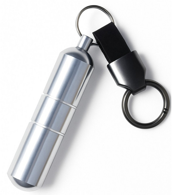 하루굿즈 휴대용 재떨이 담배 꽁초 냄새차단 야외 실외 재털이, 1개, 실버