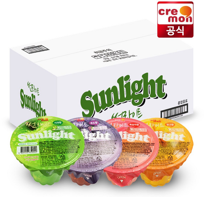 썬라이트 젤리 180g 48개입, 혼합(각12개씩), 48개
