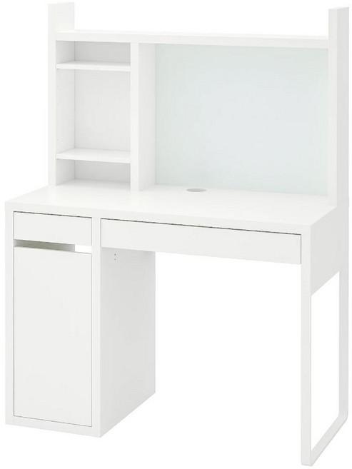 [가구 착불배송비: 4만원]이케아 책상 MICKE 미케 워크스테이션 화이트 105x50 cm, 조립외 제품 서비스 동영상 별도 제공