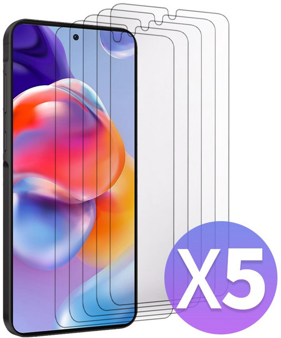 스톤스틸 1+1+1+1+1 갤럭시 퀀텀3 M536 지문 인식 평면 PET 필름, 5개