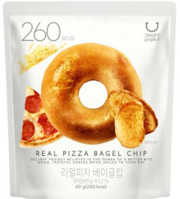 딜라이트 프로젝트 리얼피자 베이글칩, 1개, 60g