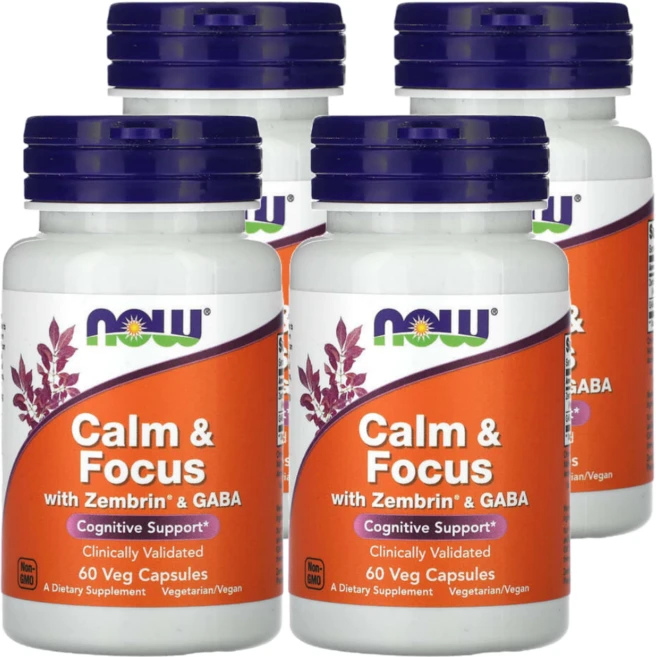 나우푸드 Calm & Focus Zembrin 및 GABA 함유 60캡슐 4통, 60정 - 쿠팡