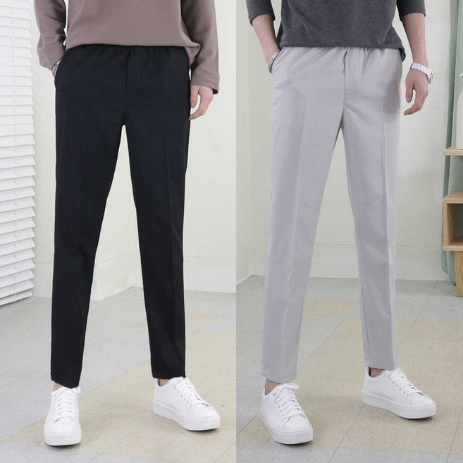 로코비전 남자 봄 가을 사계절 밴딩 스판 슬랙스 정장 바지