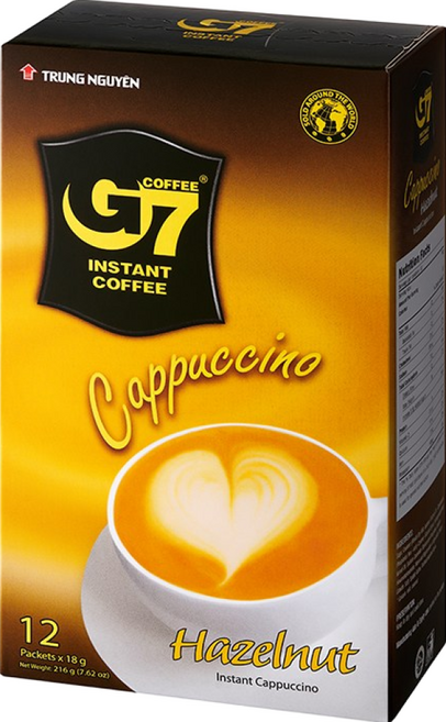 G7 G7커피 카푸치노 헤이즐넛, 18g, 12개입, 1개