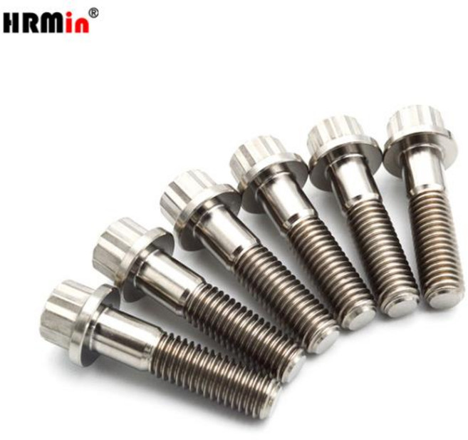 HRMin 모듈러 휠 볼트 Gr.5 티타늄 12 포인트 BBS 분할 림 플랜지 M8 x 20 32mm, 1개