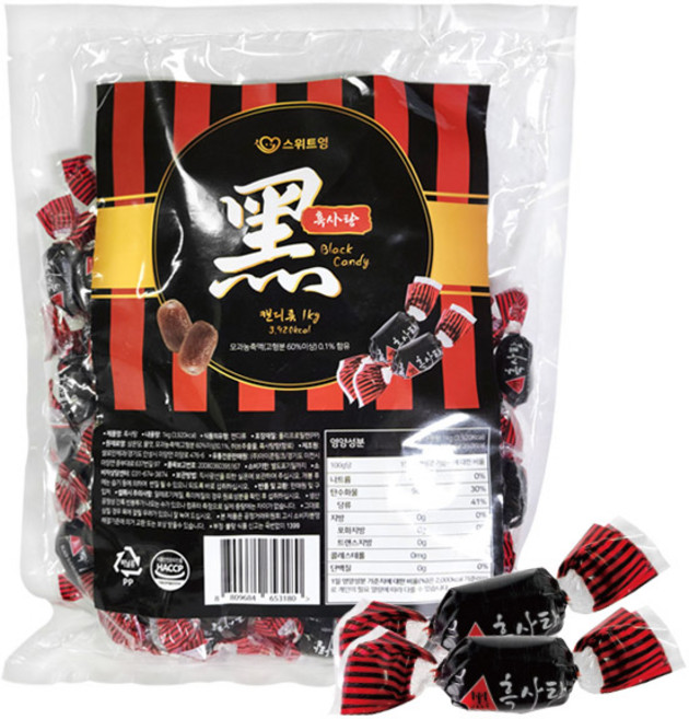 스위트영 흑사탕, 1kg, 1개