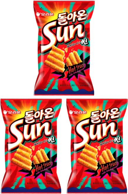 오리온 썬 핫스파이시맛, 64g, 3개