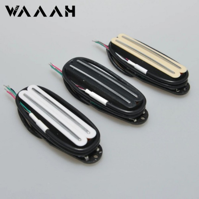 1pcs Alnico 5 핫 듀얼 레일 험버커 픽업 싱글 블랙 화이트 옐로우 컬러 ST 일렉트릭 기타 부품, 01 All Black 13.2K, 1개