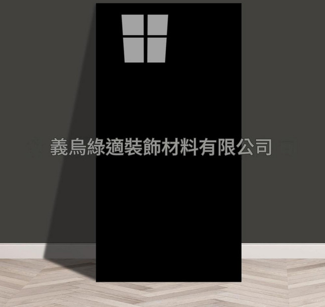 月光白 自粘仿鋁塑板牆面貼紙 純色翻新牆紙, 亮面 - 黑色HL029