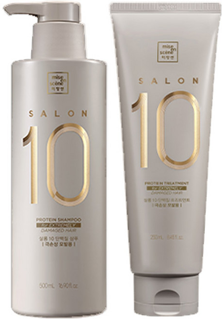 미쟝센 살롱 10 극손상 샴푸+트리트먼트, 1세트