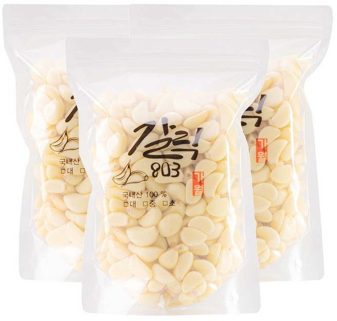 갈릭803 국내산 깐마늘 당일생산 창녕 대서마늘, 1개, 3kg(중)