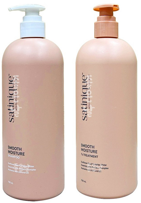 암웨이 새티니크 스무드 모이스처 샴푸 750ml + 컨디셔너 750ml, 1개