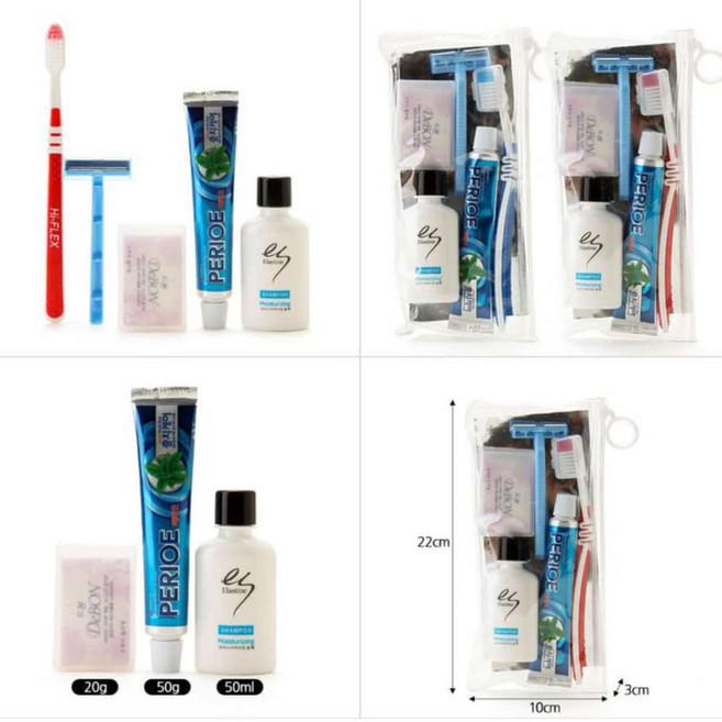 남성 출장용 일회용 세면도구 (5P) 세면도구가방 여행용세면도구 여행용세면도구세트 여행용세면백, 1