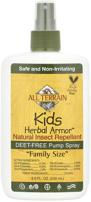 All Terrain Kids Herbal Armor™ 천연 벌레 퇴치제 240ml(8fl oz), AllTerrainKidsHerbalArmor천연벌레퇴, 1개, 240ml - 쿠팡