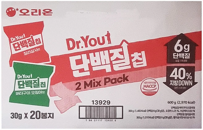 오리온 단백질칩 600g, 1박스 - 쿠팡