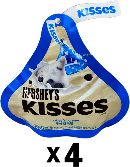 허쉬 키세스 쿠키앤크림 초콜릿, 146g, 4개