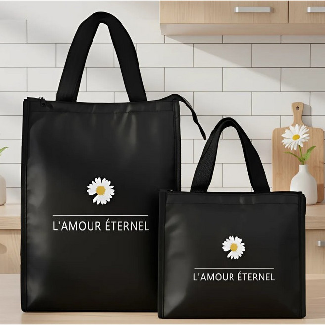 데이더봄 캠핑 피크닉 보온 보냉백 도시락가방, 데이지 x 1세트, 1개