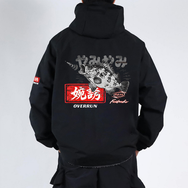 필드브레이커 방수 바람막이 아노락 점퍼 볼락 낚시 아웃도어 데일리 봄가을 후드자켓, XL~2XL(105~115), 무늬