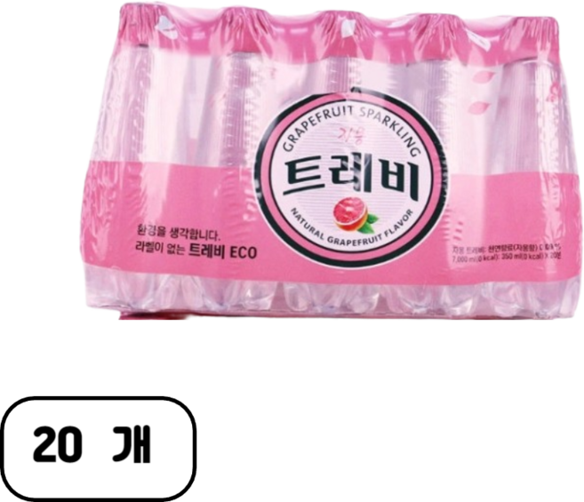 트레비 자몽 ECO 탄산수, 20개, 350ml